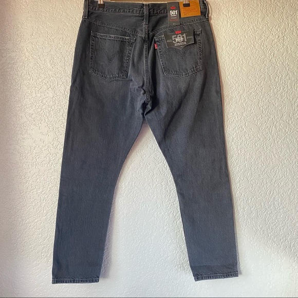 NWT Levi’s 501 Skinny Jeans Black Distressed - Picture 6 of 12